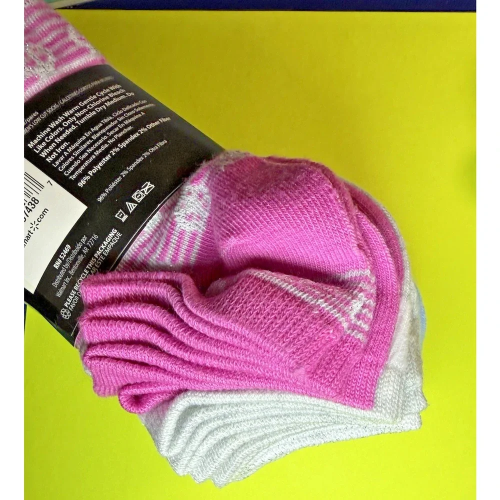 No Boundaries Women's Low Cut Socks 10 Pair Pack Shoe Size 4-10 Peace Floral NIP